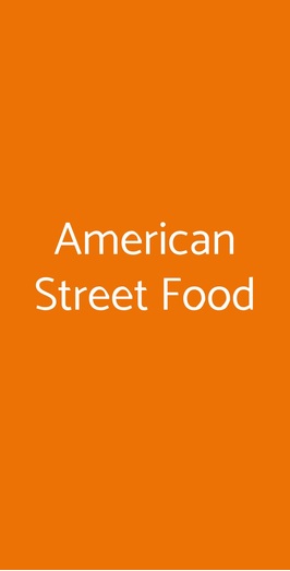 American Street Food