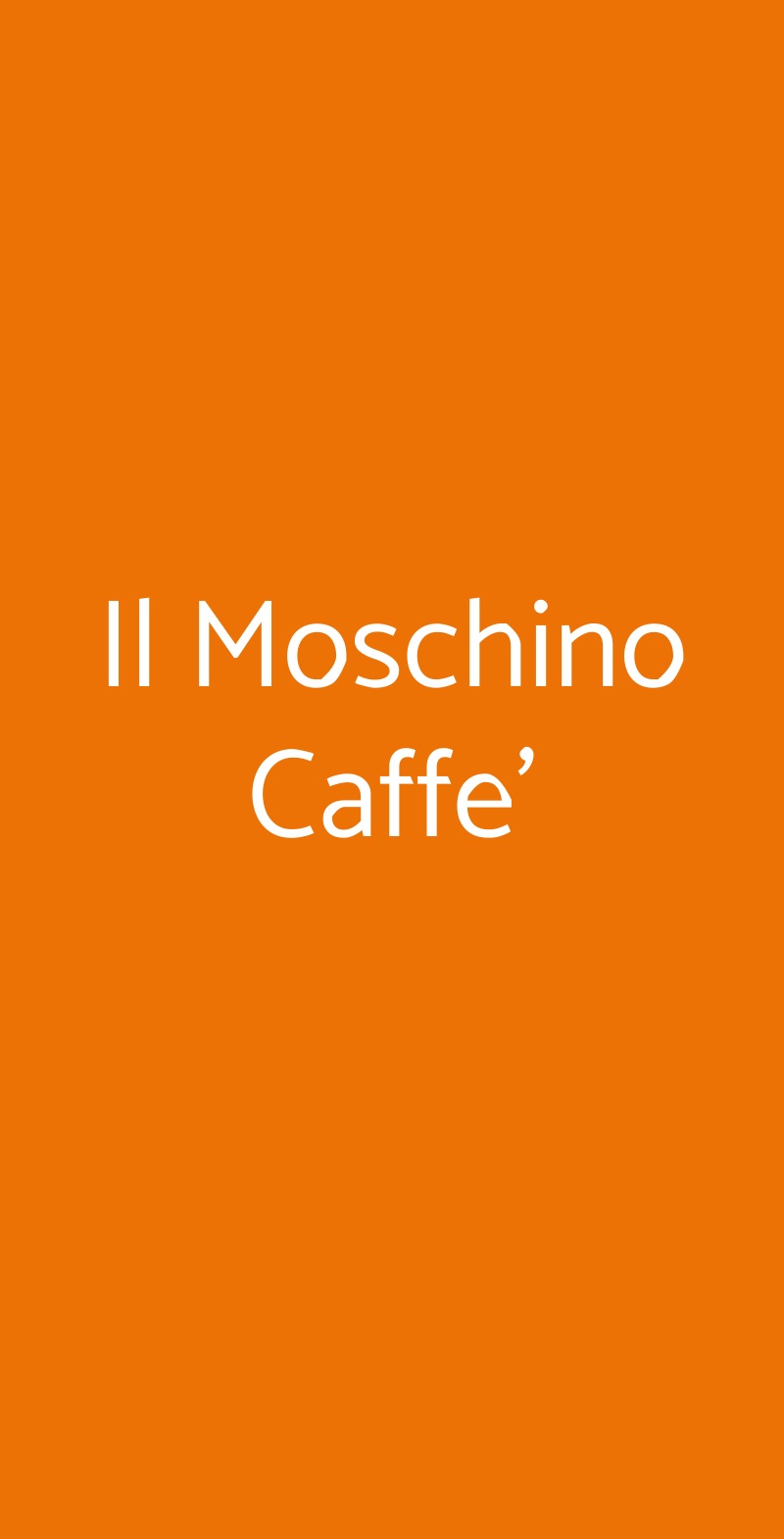 Il Moschino Caffe' Torino menù 1 pagina