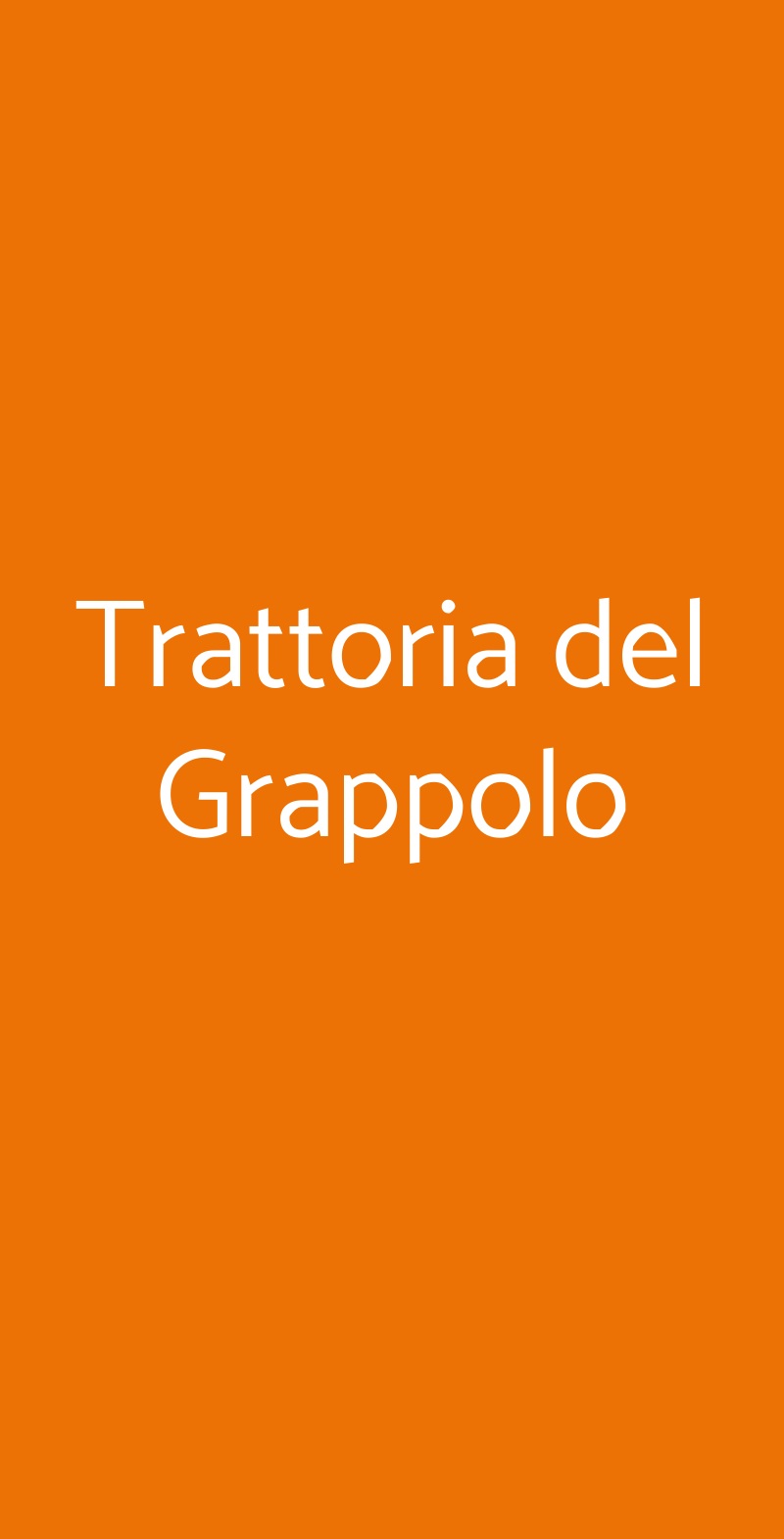 Trattoria del Grappolo Torino menù 1 pagina