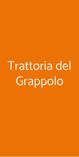 Trattoria Del Grappolo, Torino