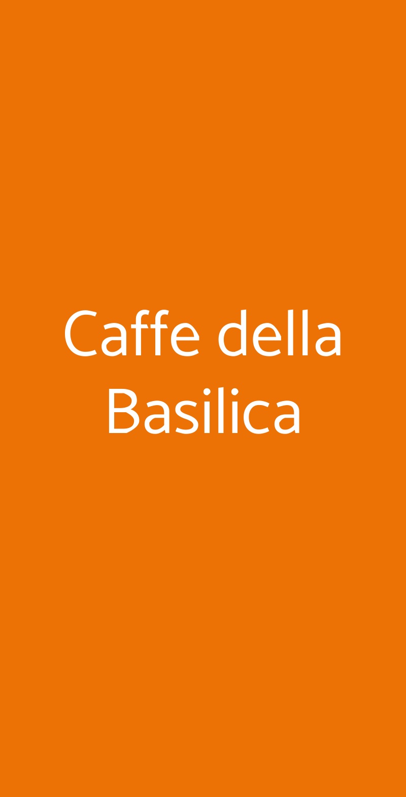 Caffe della Basilica Torino menù 1 pagina