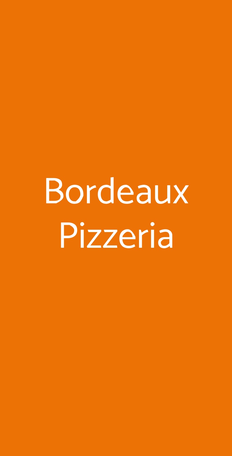 Bordeaux Pizzeria Monza menù 1 pagina