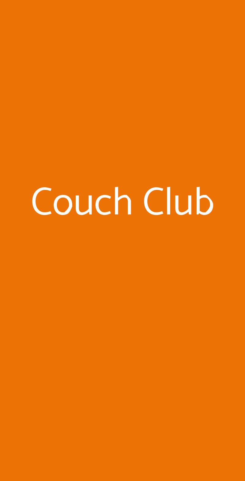 Couch Club Bari menù 1 pagina
