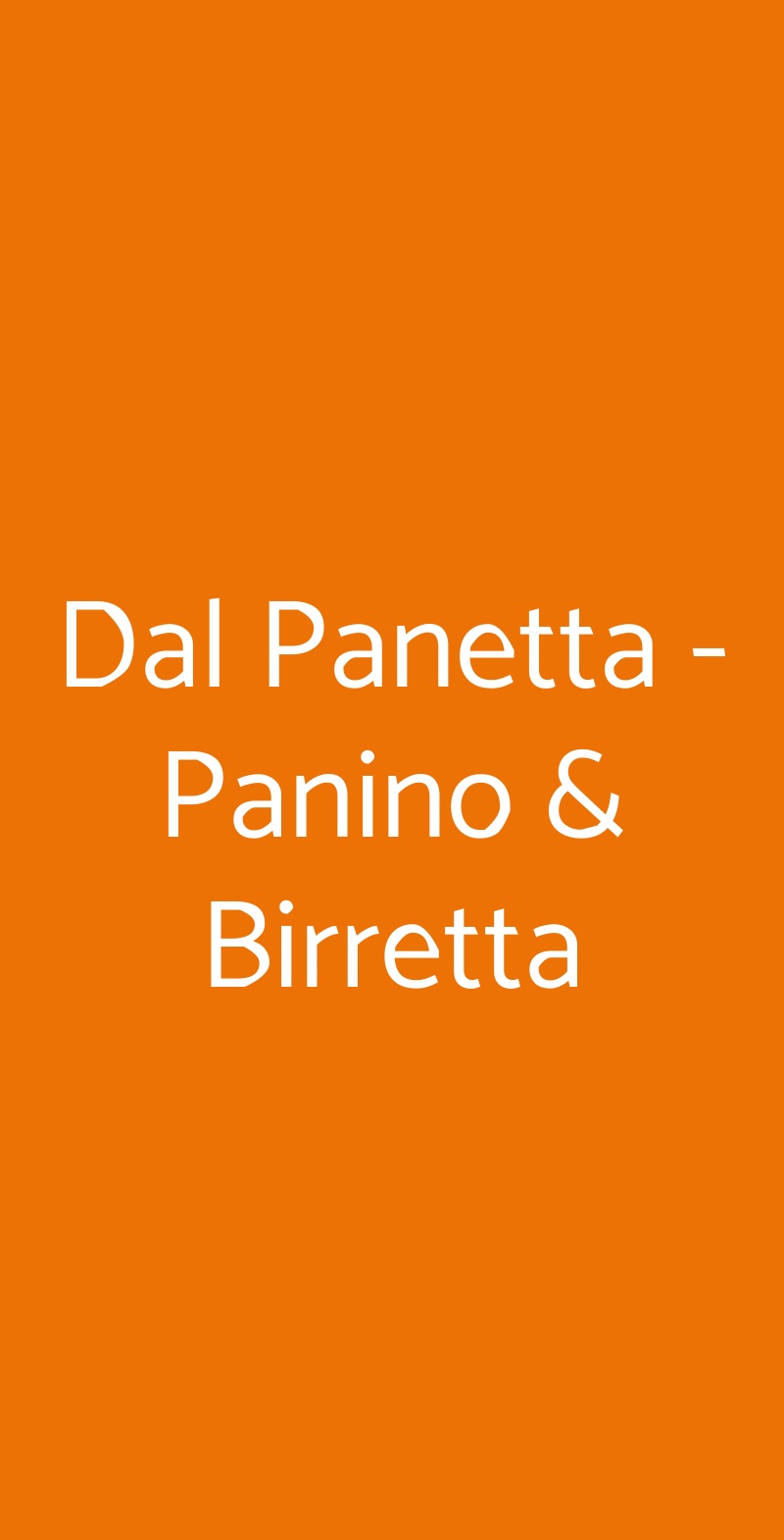 Dal Panetta - Panino & Birretta Lecce menù 1 pagina