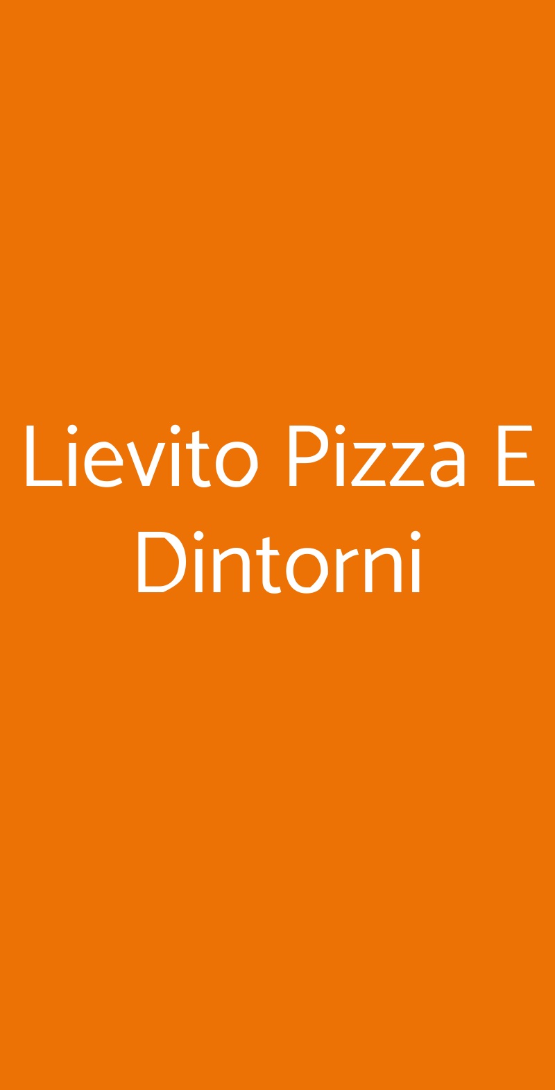 Lievito Pizza E Dintorni Bari menù 1 pagina