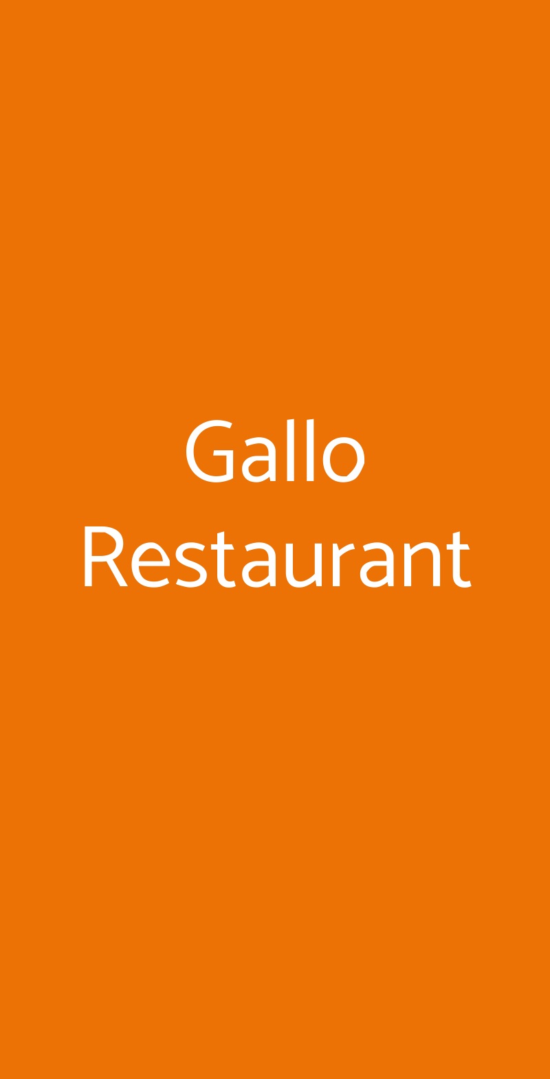 Gallo Restaurant Trani menù 1 pagina