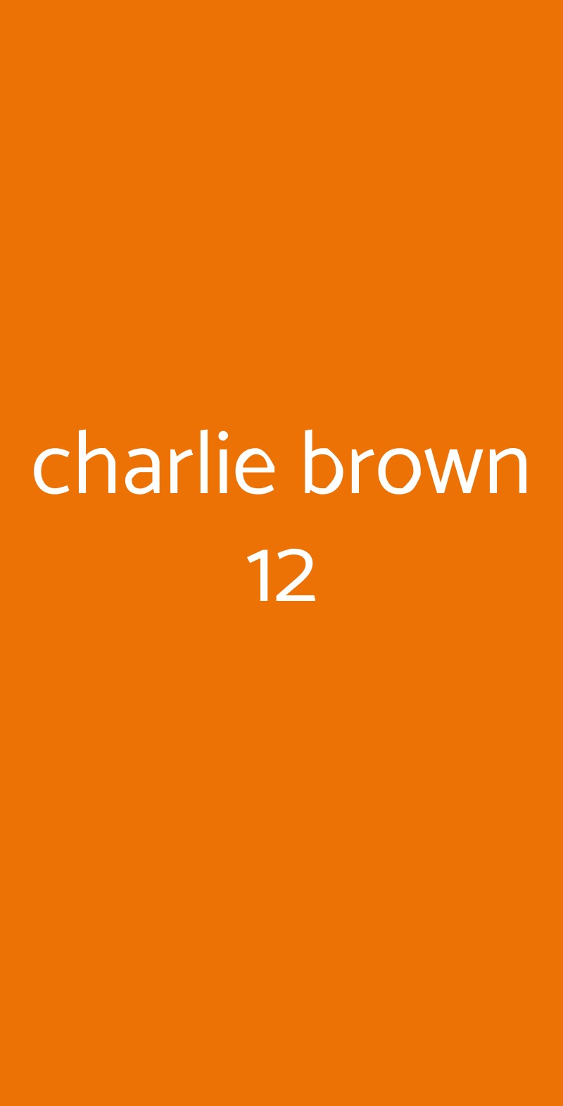 charlie brown 12 Seregno menù 1 pagina