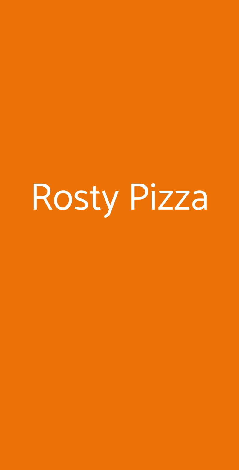 Rosty Pizza Polignano a Mare menù 1 pagina