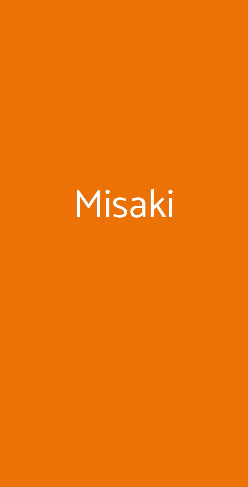 Misaki Milano menù 1 pagina