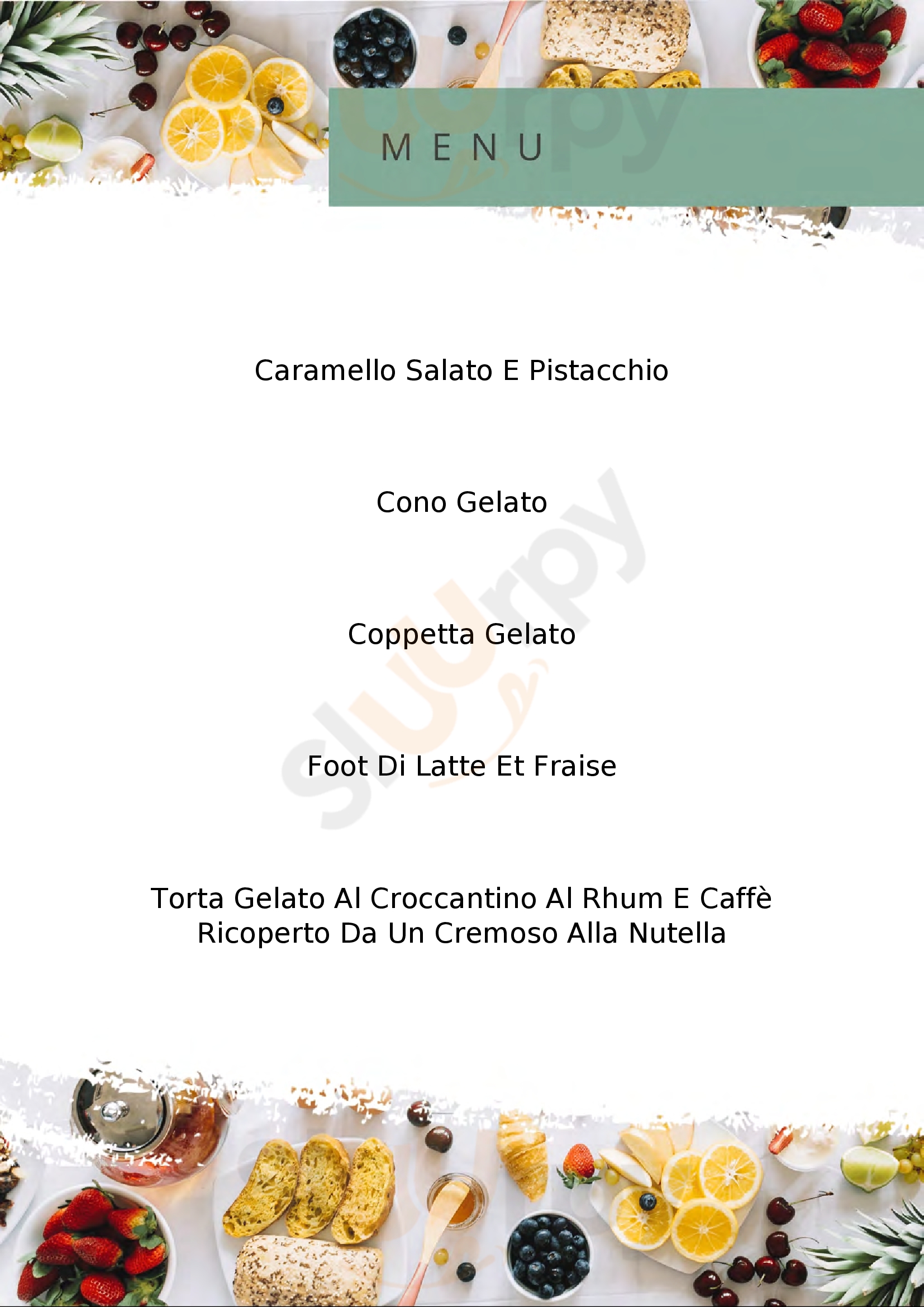 Fior Di Gelato Lecce menù 1 pagina