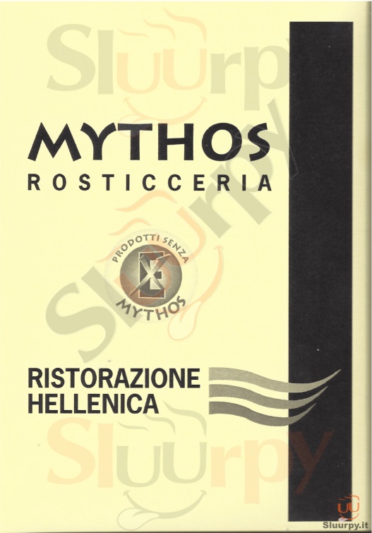 MYTHOS Milano menù 1 pagina
