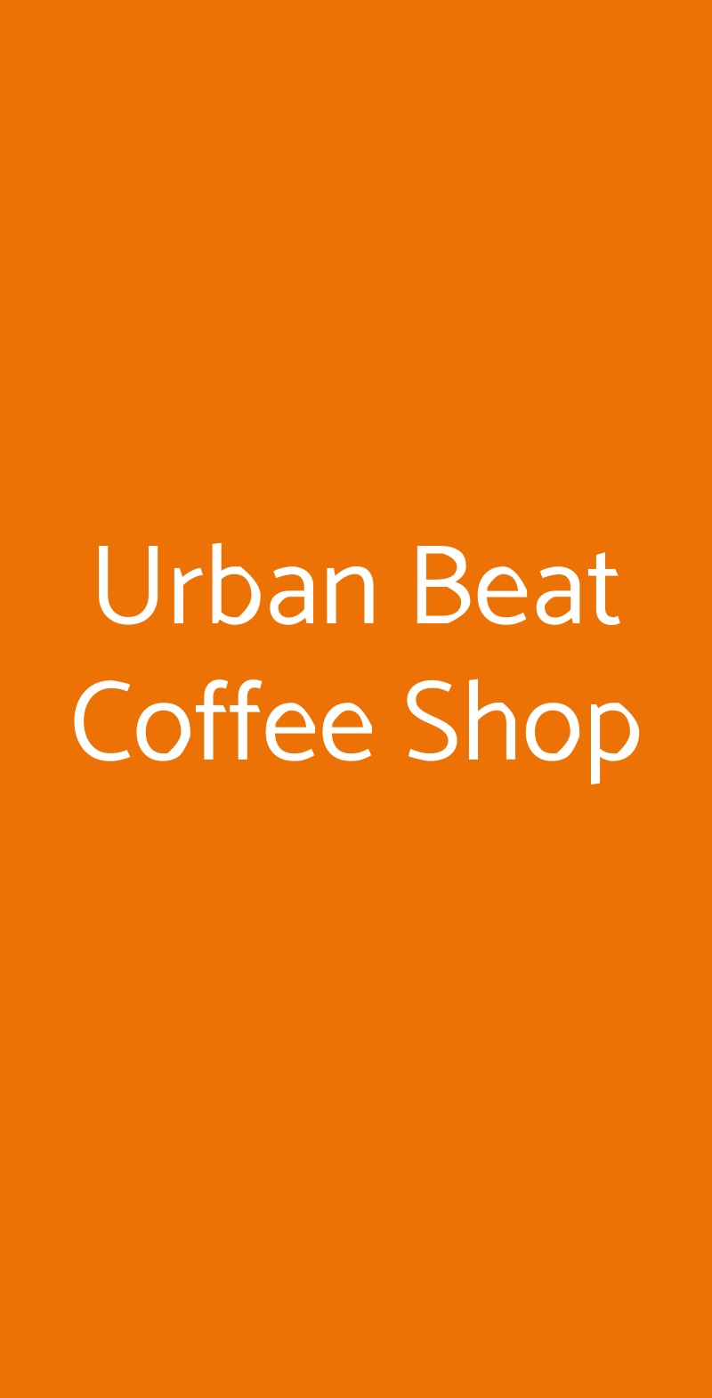 Urban Beat Coffee Shop Brindisi menù 1 pagina