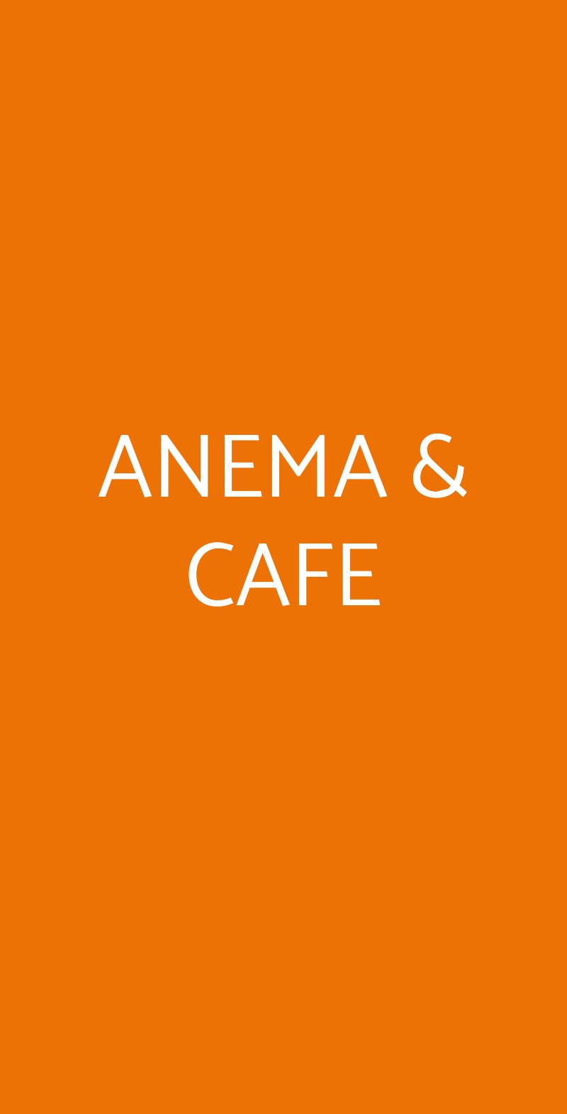 ANEMA & CAFE Arzano menù 1 pagina