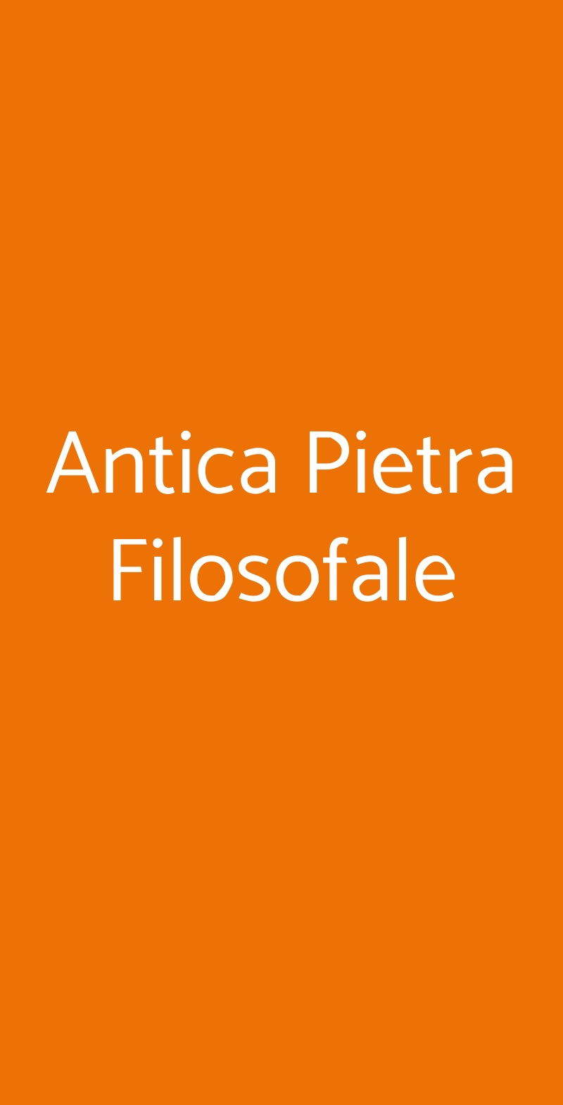 Antica Pietra Filosofale Lecce menù 1 pagina
