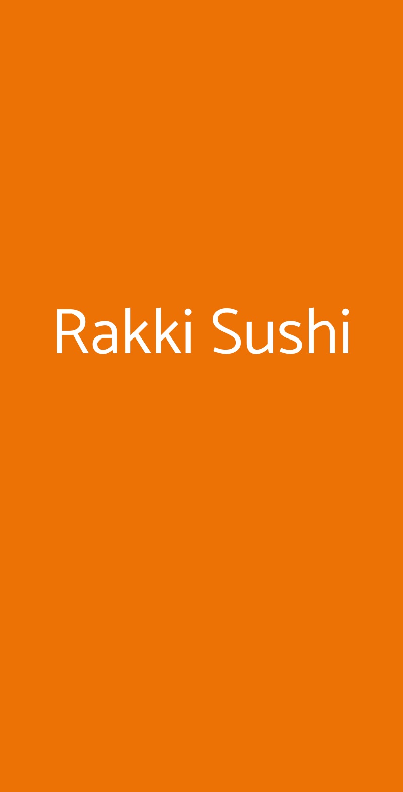 Rakki Sushi Milano menù 1 pagina