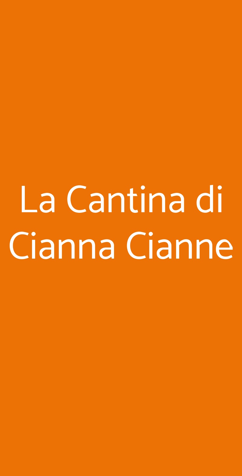 La Cantina di Cianna Cianne Bari menù 1 pagina