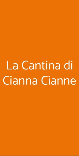 La Cantina Di Cianna Cianne, Bari