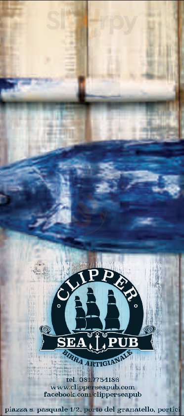 Clipper Sea Pub Portici menù 1 pagina