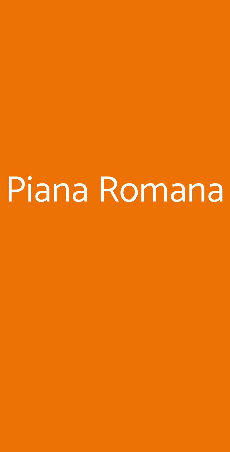 Piana Romana San Giovanni Rotondo menù 1 pagina