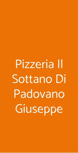 Pizzeria Il Sottano Di Padovano Giuseppe, Bari