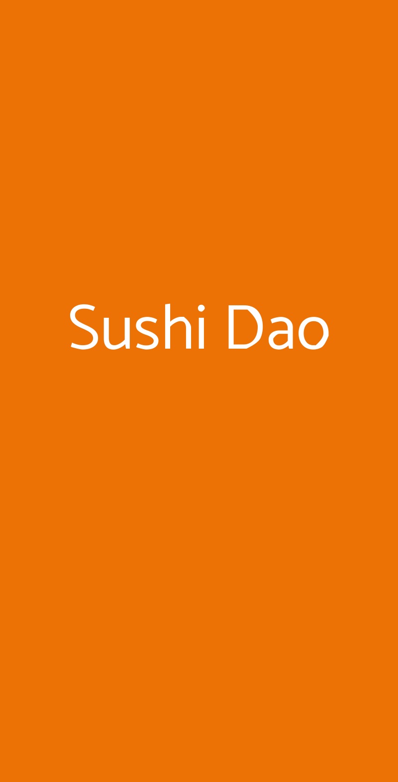 Sushi Dao Milano menù 1 pagina