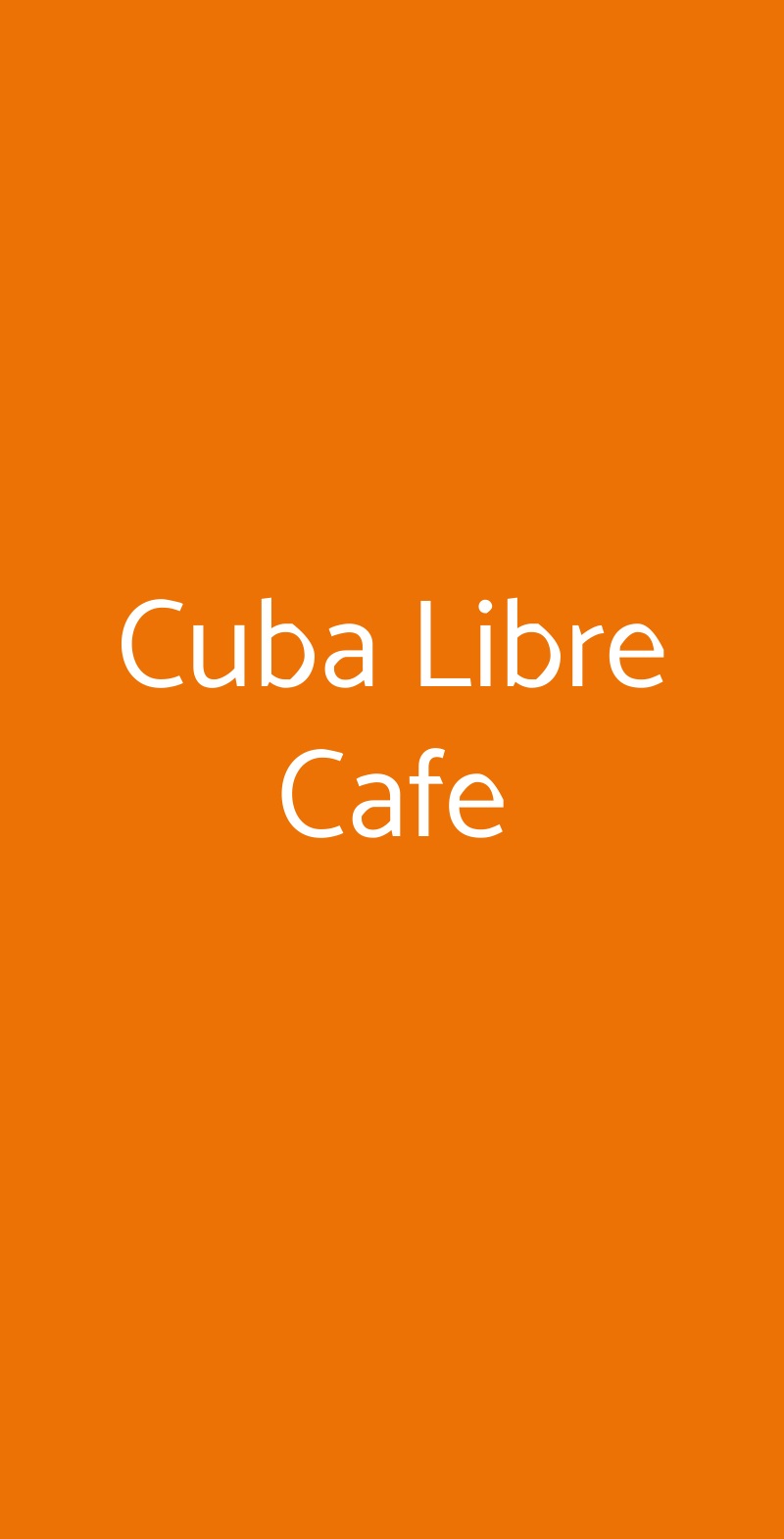 Cuba Libre Cafe Pozzuoli menù 1 pagina