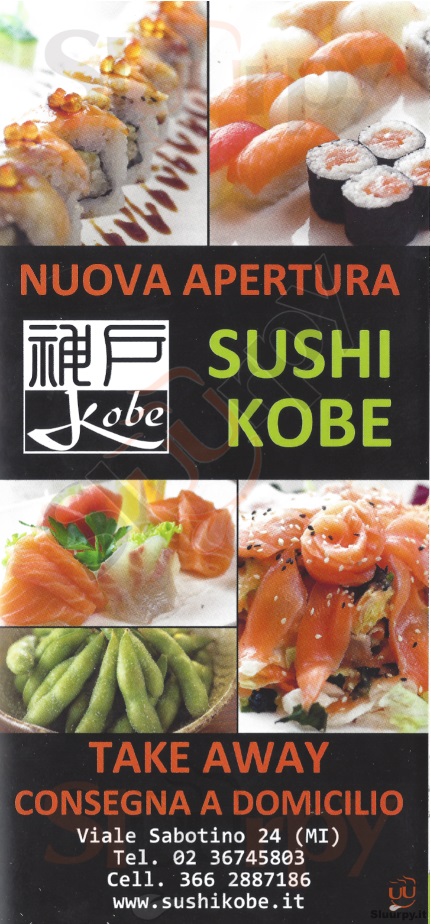 Sushi Kobe Milano menù 1 pagina