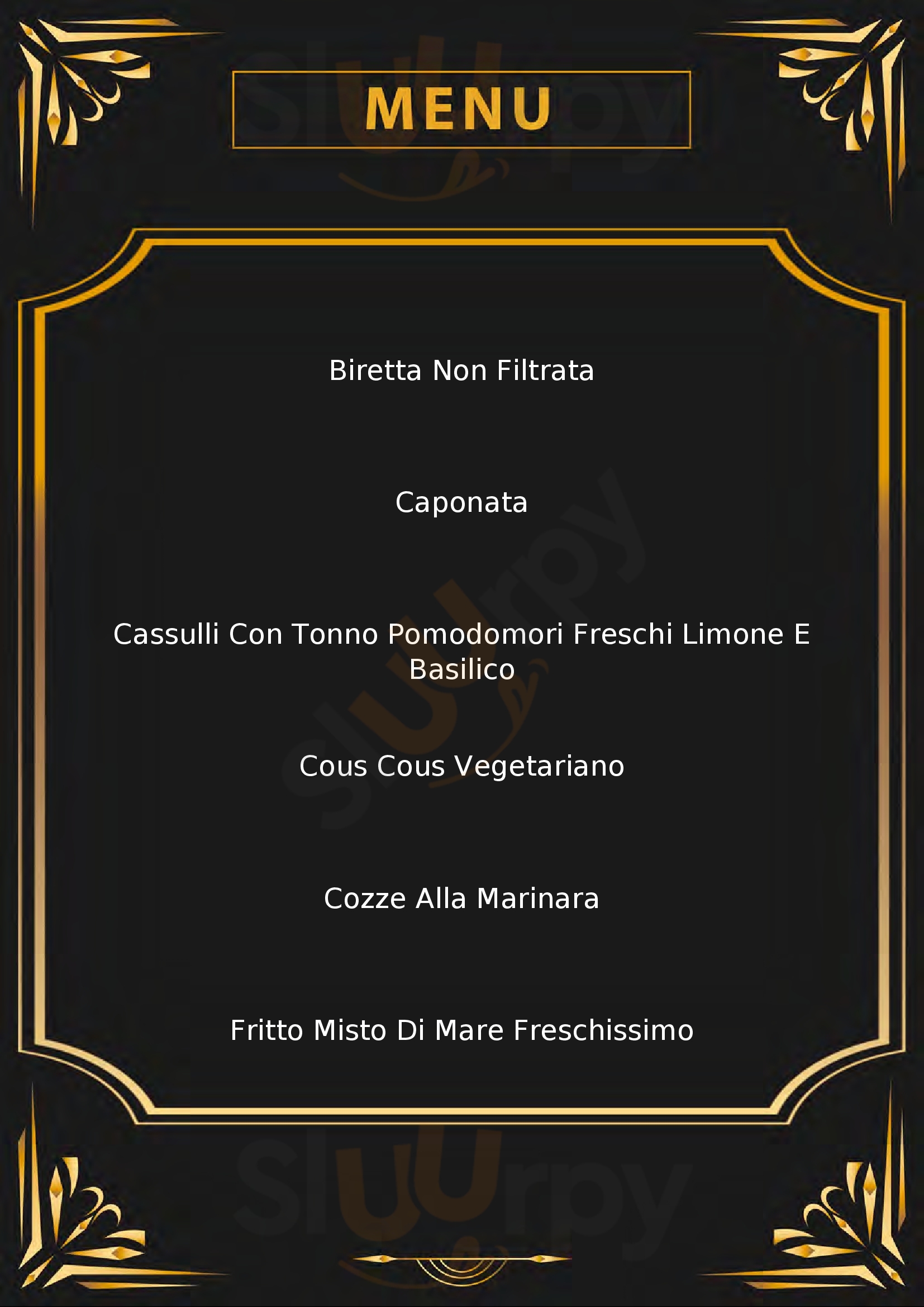 Gastronomia "Mamma Fina" Calasetta menù 1 pagina