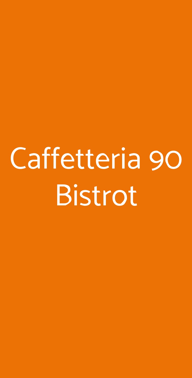 Caffetteria 90 Bistrot Napoli menù 1 pagina