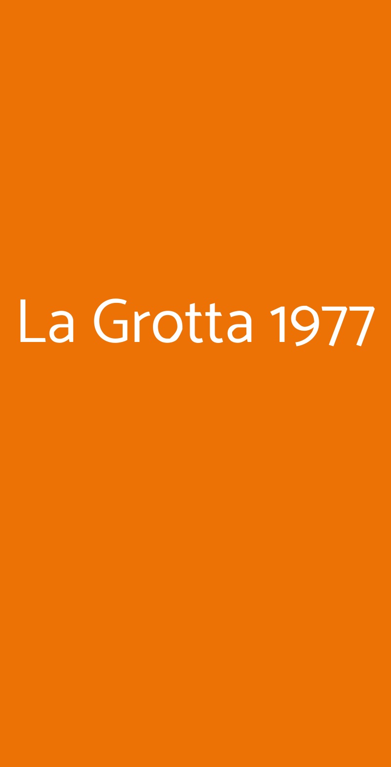 La Grotta 1977 Cagliari menù 1 pagina