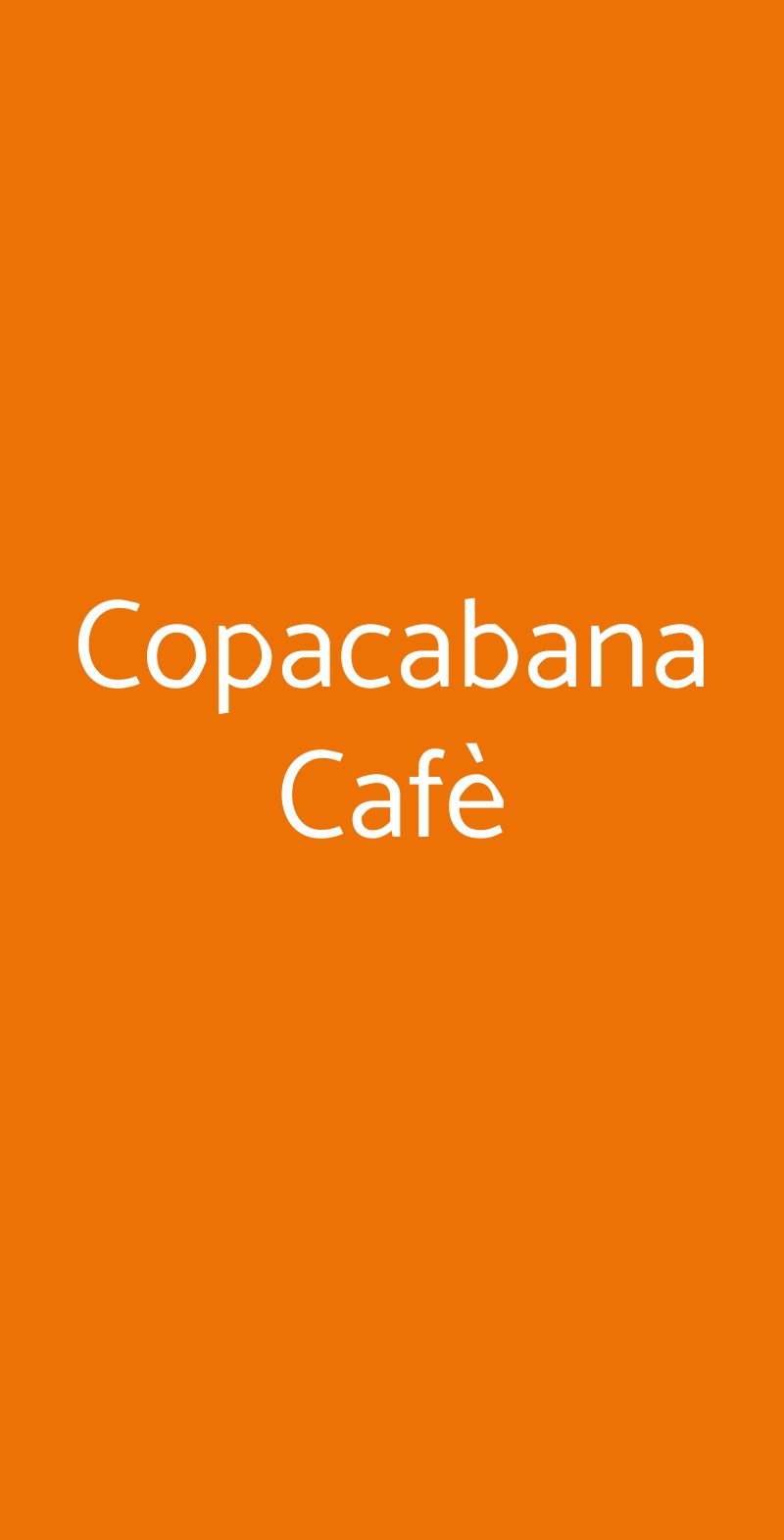 Copacabana Cafè Caponago menù 1 pagina