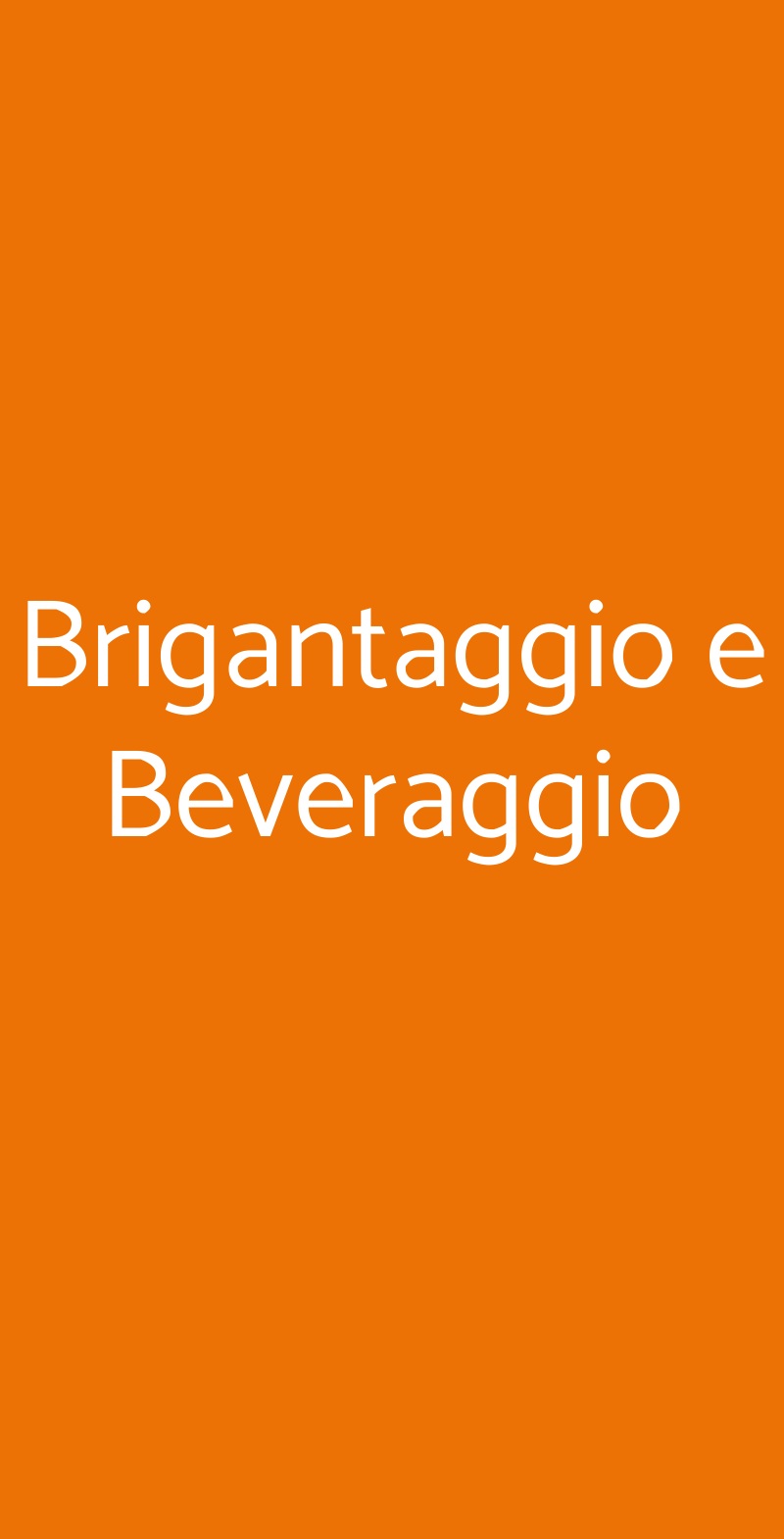 Brigantaggio e Beveraggio Napoli menù 1 pagina