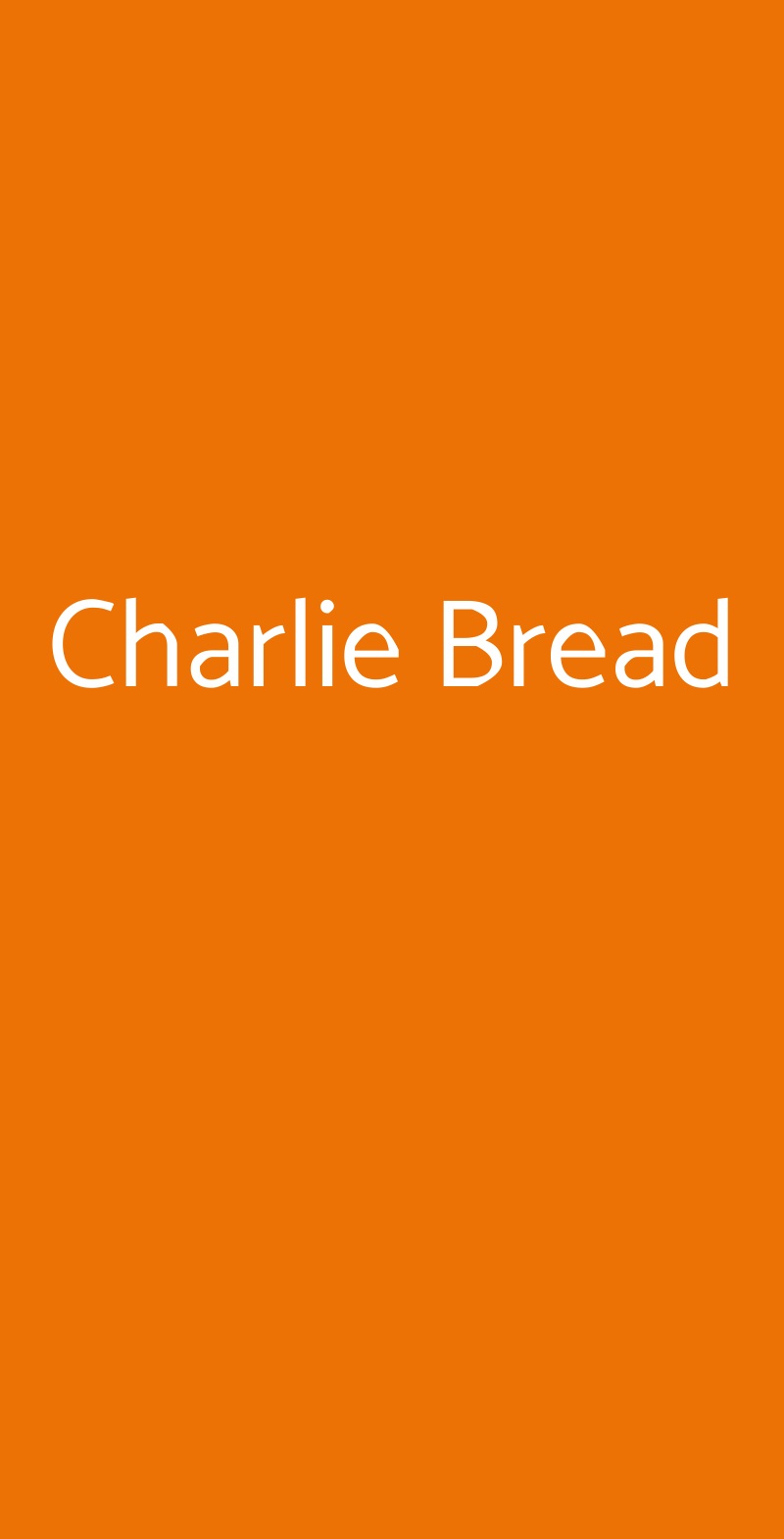 Charlie Bread Napoli menù 1 pagina