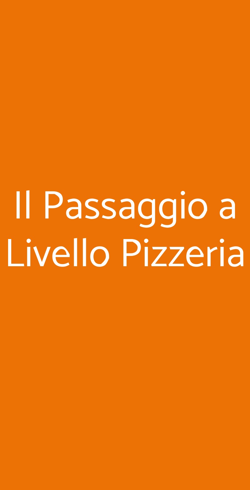 Il Passaggio a Livello Pizzeria Cagliari menù 1 pagina