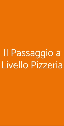 Il Passaggio A Livello Pizzeria, Cagliari