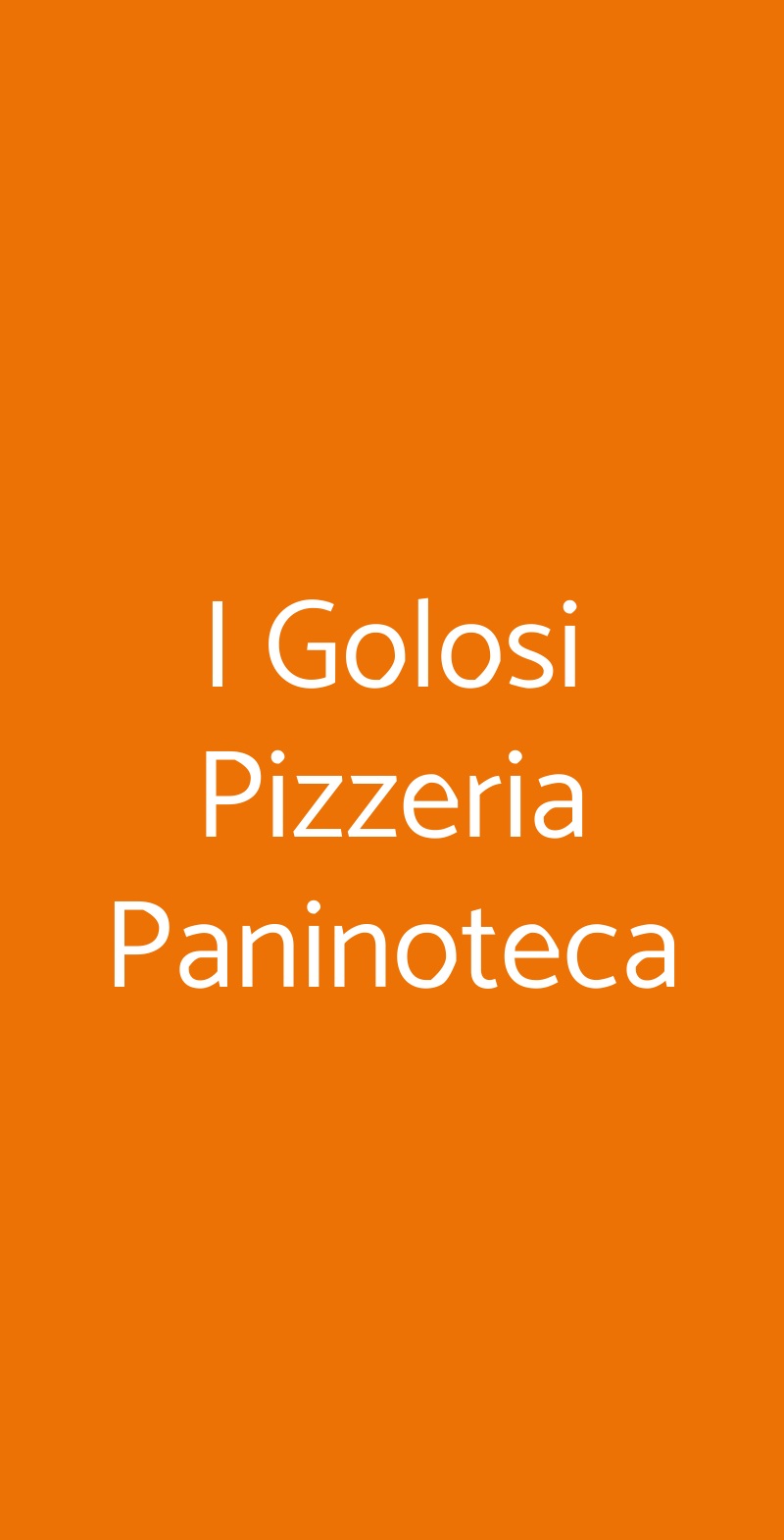 I Golosi Pizzeria Paninoteca Sassari menù 1 pagina
