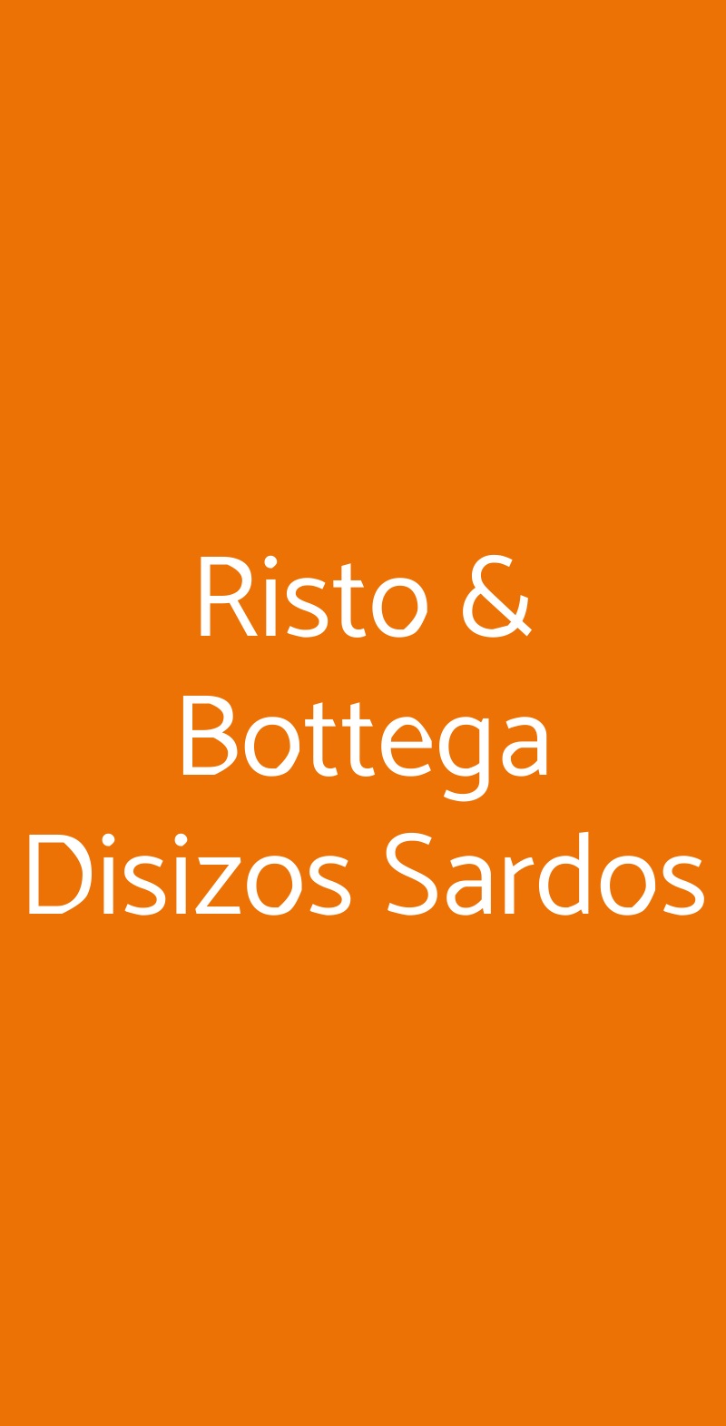 Risto & Bottega Disizos Sardos San Teodoro menù 1 pagina