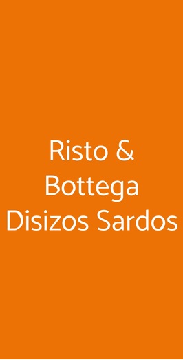Risto & Bottega Disizos Sardos, San Teodoro