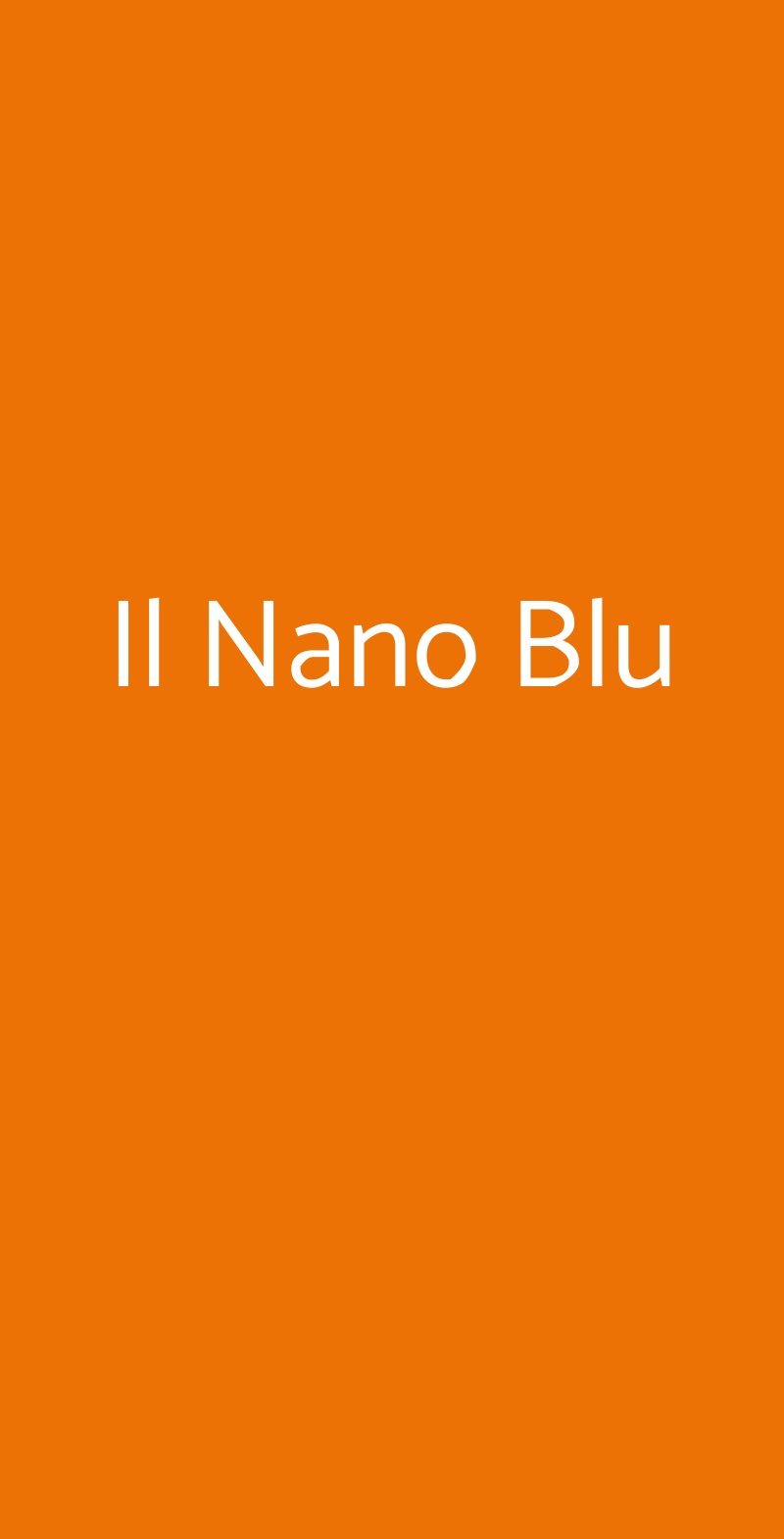 Il Nano Blu Olbia menù 1 pagina