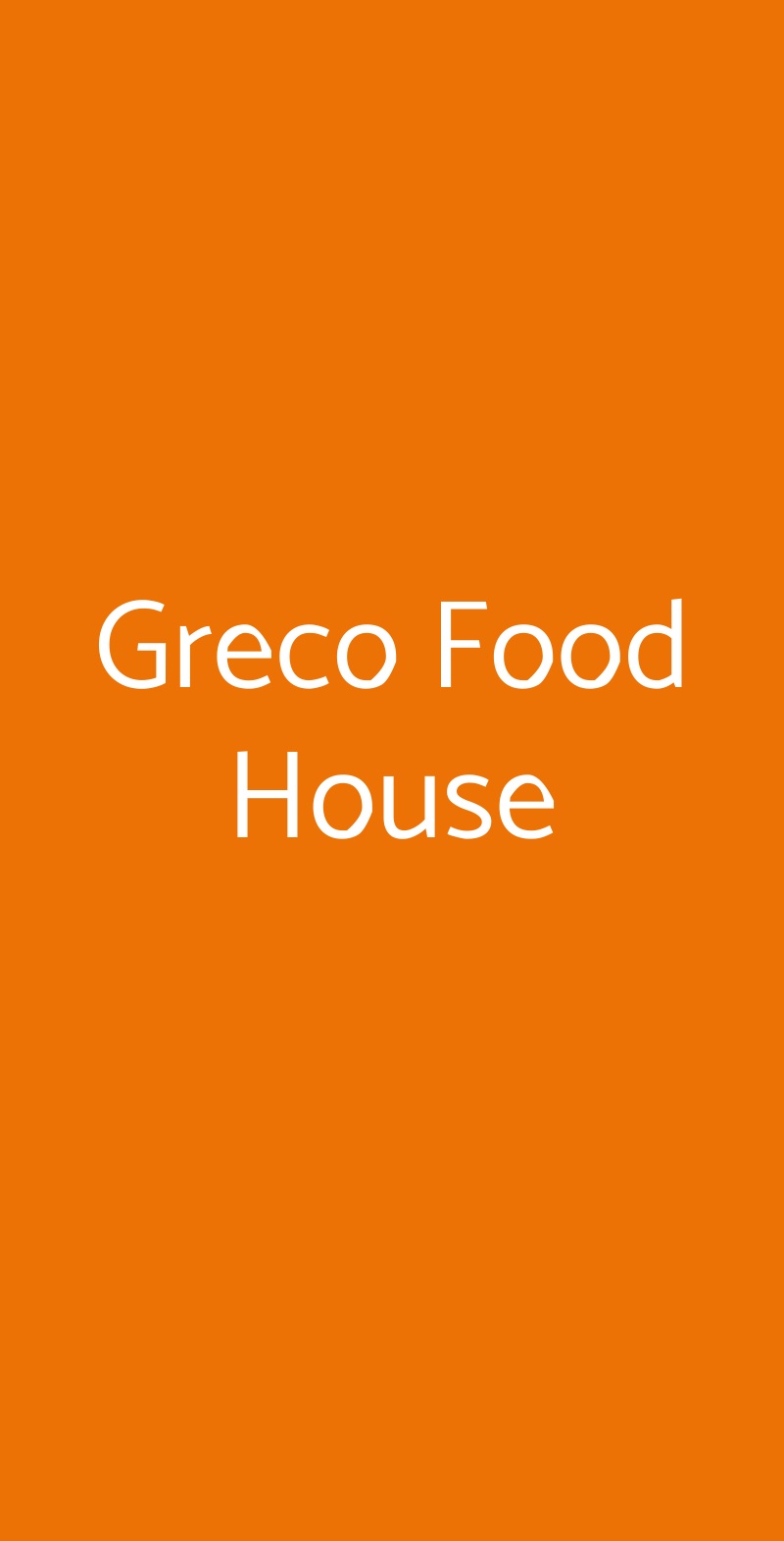 Greco Food House, Palermo