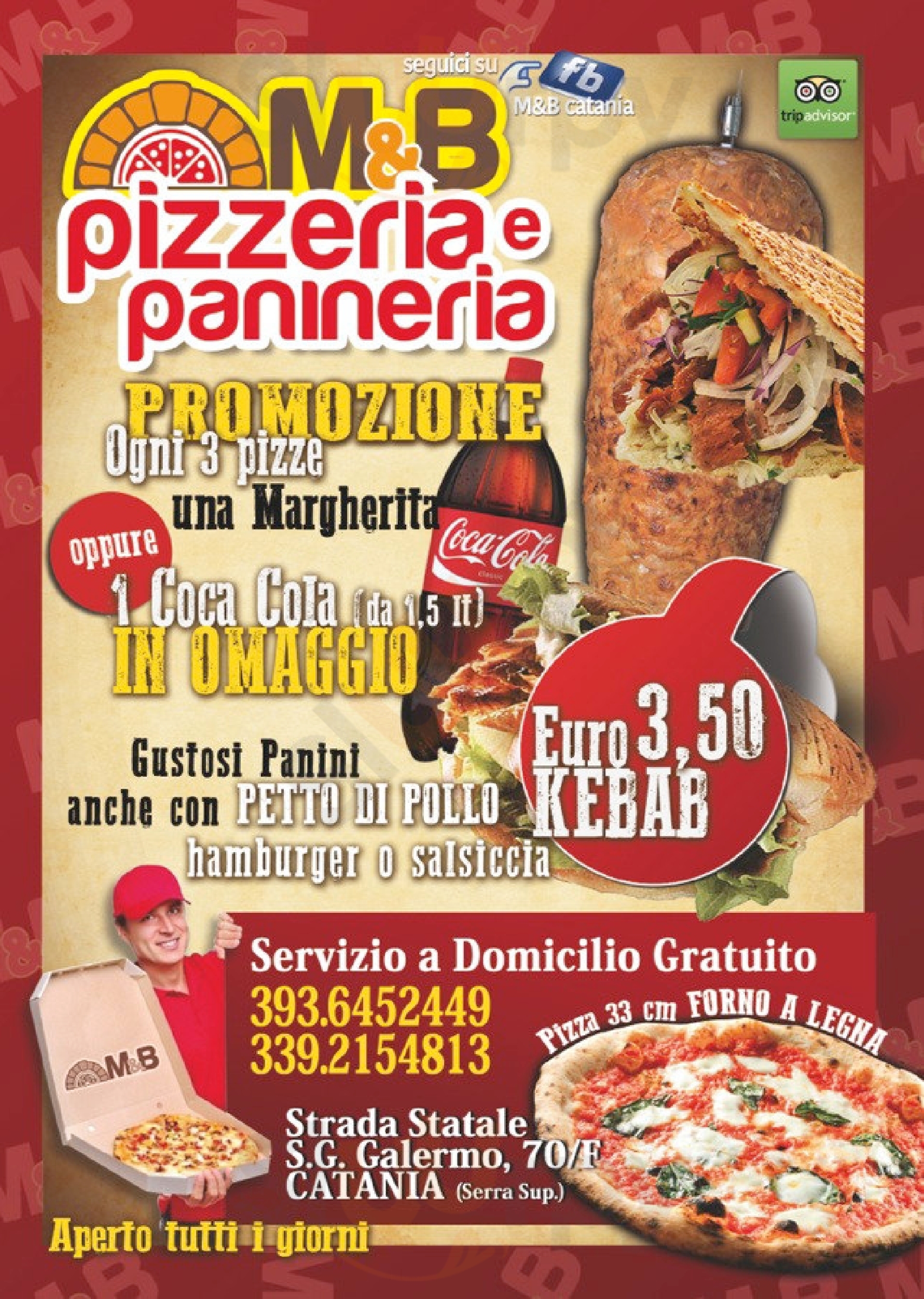 M&B Pizzeria Panineria Misterbianco menù 1 pagina