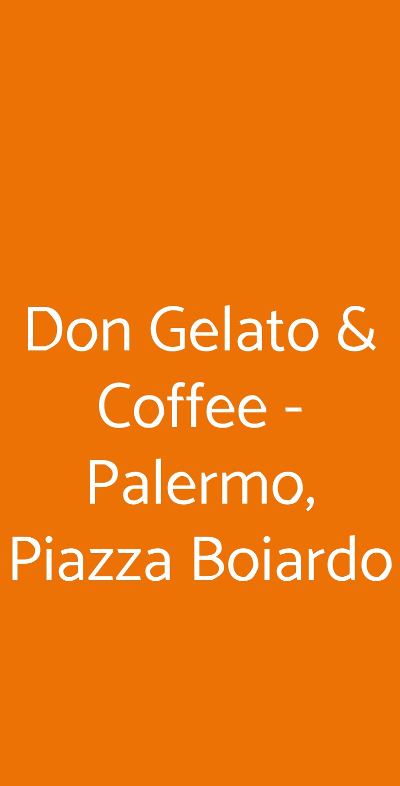 Don Gelato & Coffee  Palermo menù 1 pagina