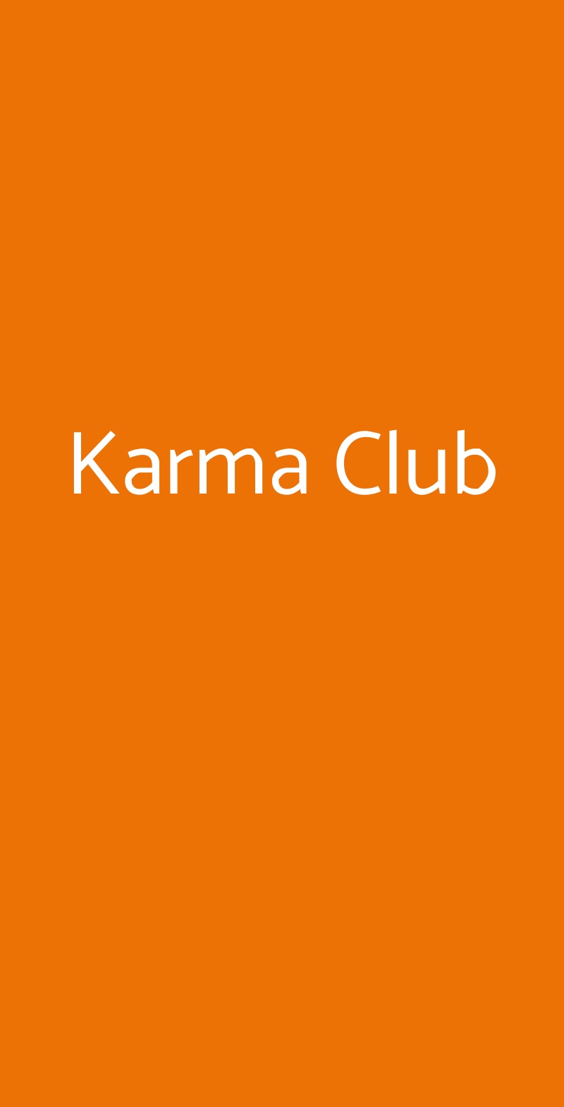 Karma Club Palermo menù 1 pagina