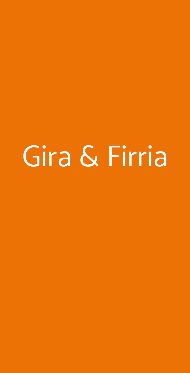 Gira & Firria Palermo menù 1 pagina