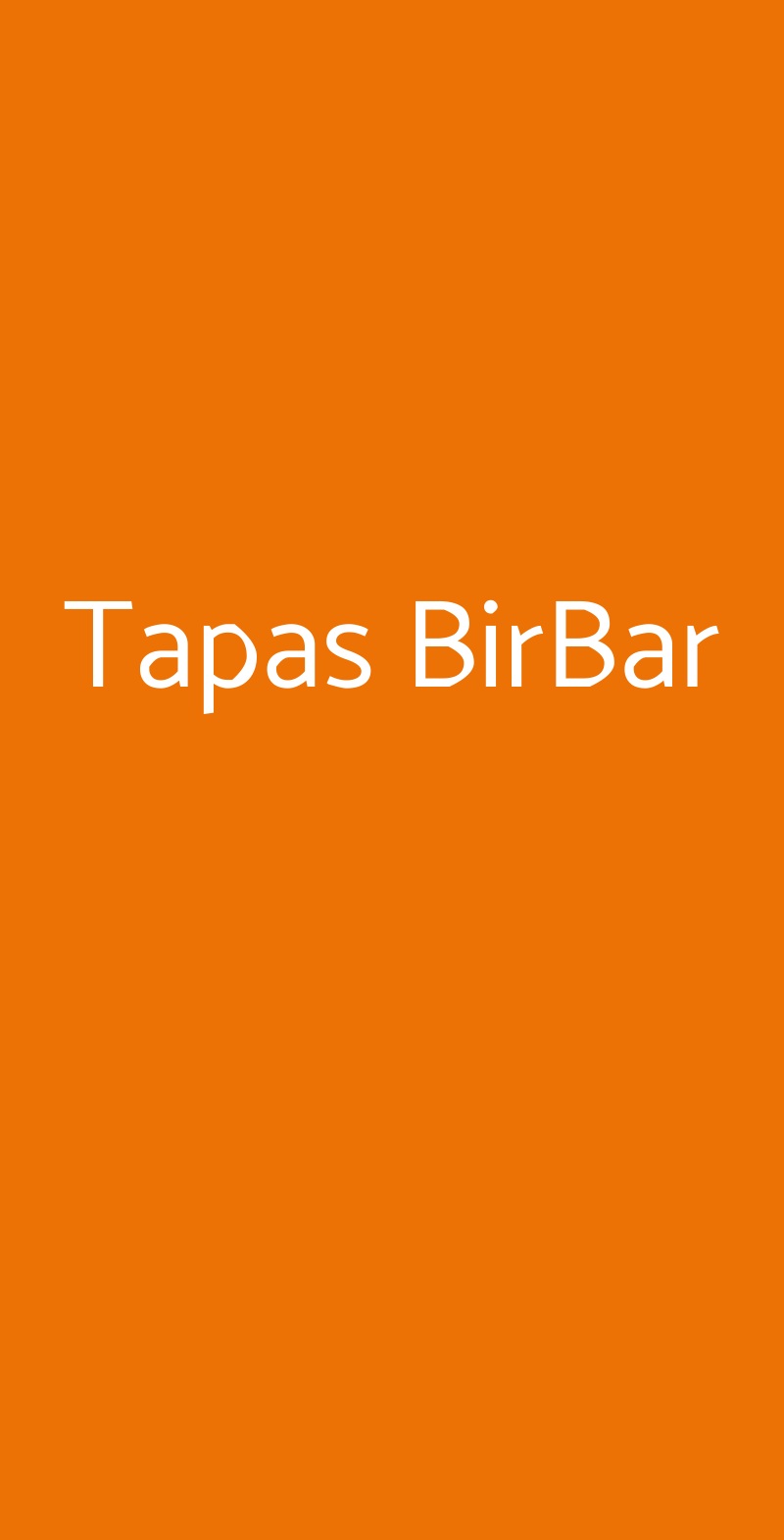 Tapas BirBar Catania menù 1 pagina