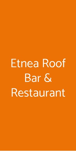 Etnea Roof Bar & Restaurant, Catania