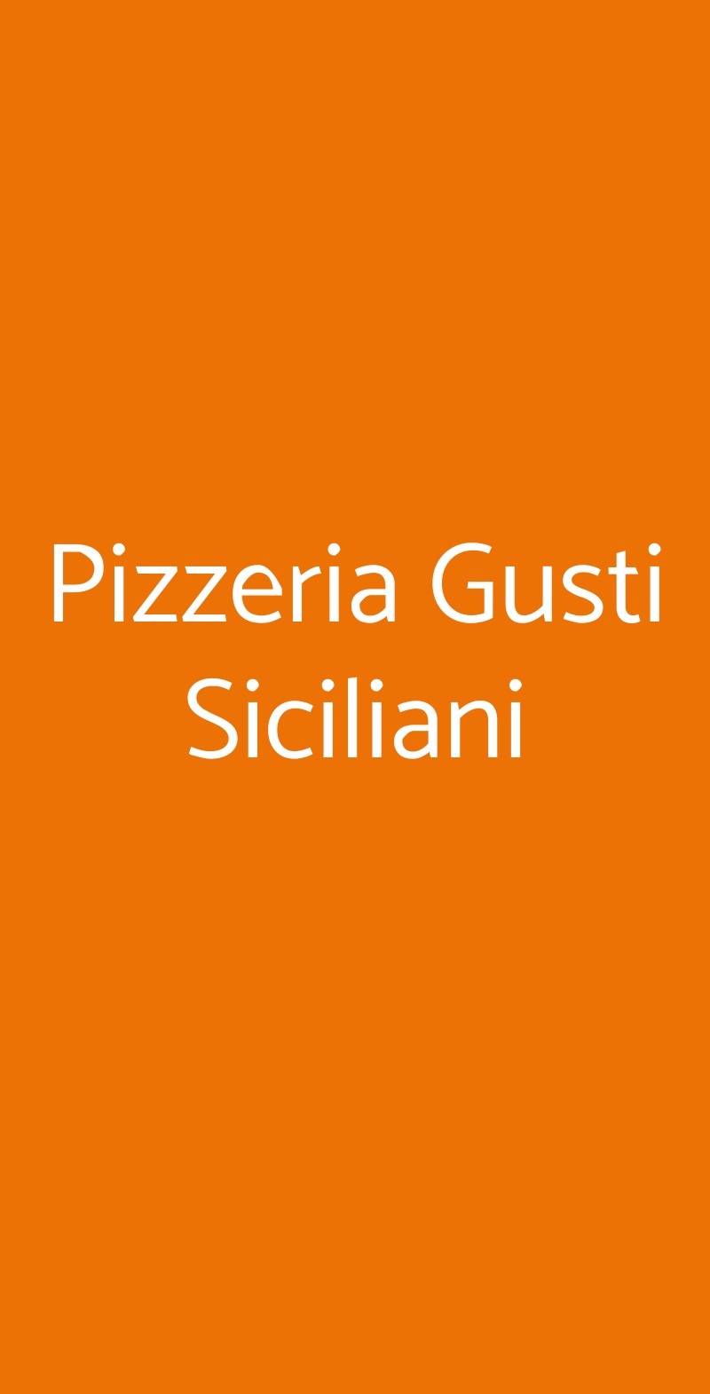Pizzeria Gusti Siciliani Catania menù 1 pagina
