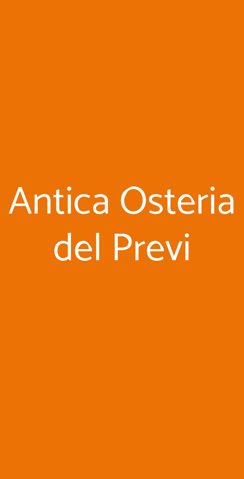 Antica Osteria del Previ Pavia menù 1 pagina