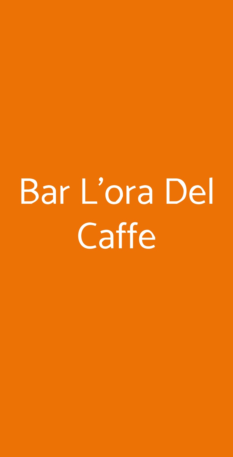 Bar L'ora Del Caffe Palermo menù 1 pagina