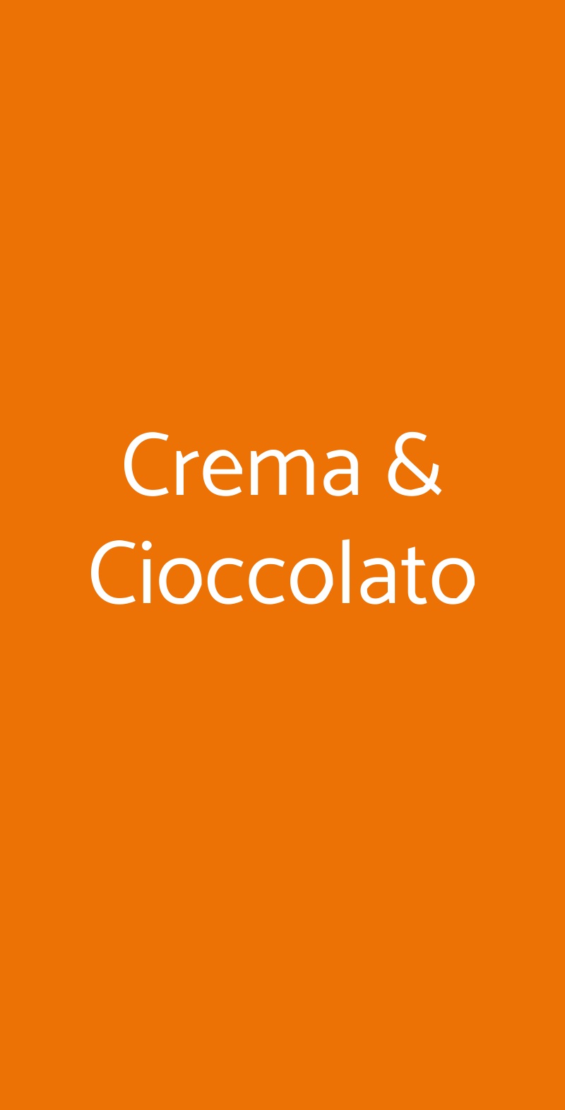 Crema & Cioccolato Catania menù 1 pagina